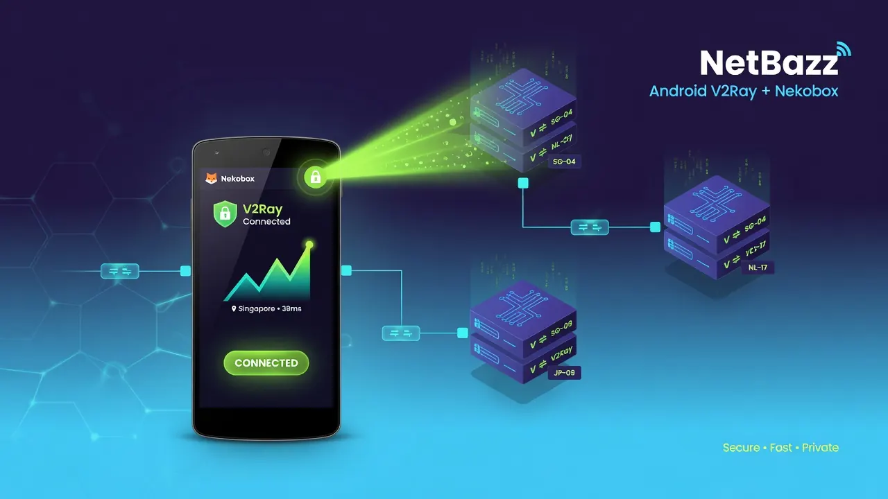 آموزش کامل اتصال V2Ray در اندروید با اپ Nekobox؛ از نصب تا انتخاب بهترین سرور