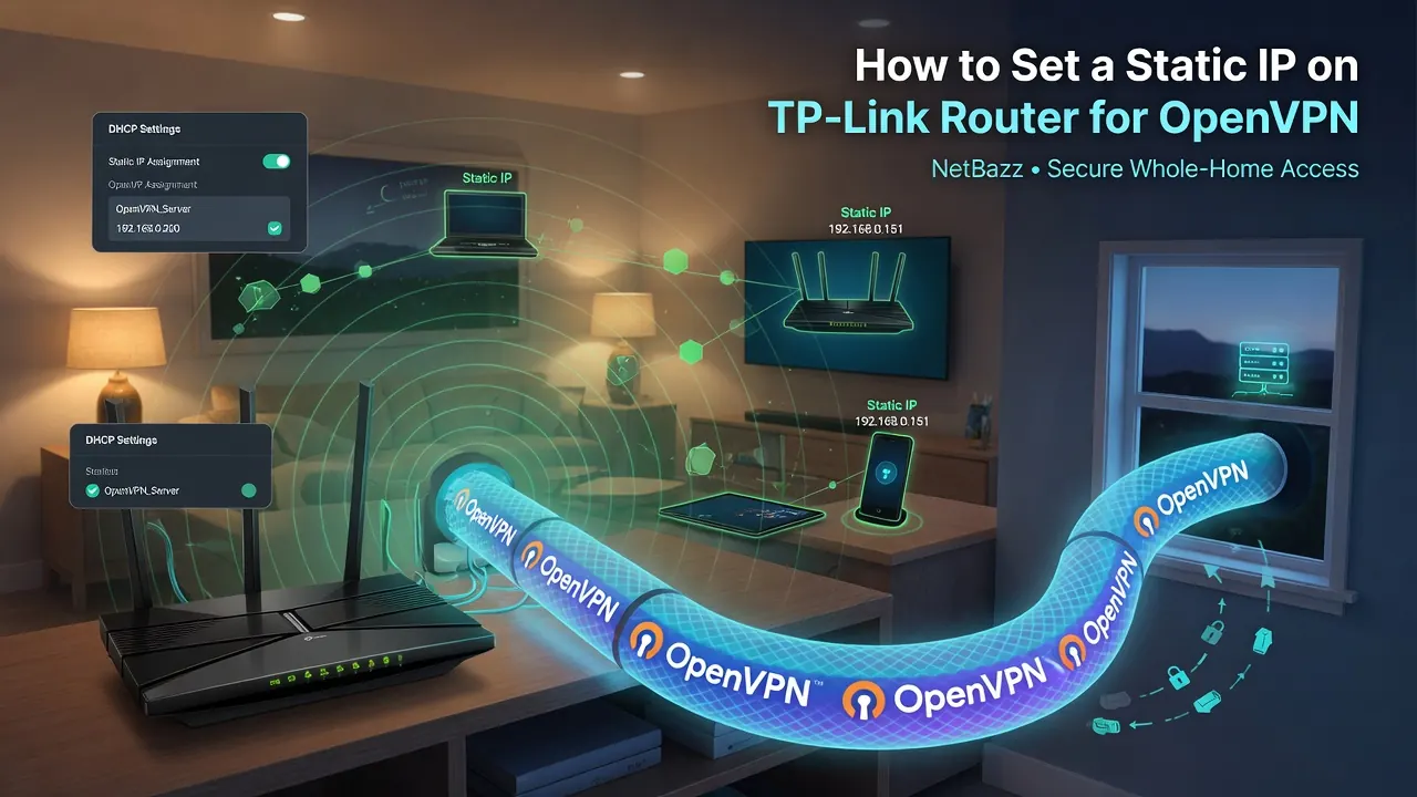 راه‌اندازی آی پی ثابت روی روتر TP-Link و خانگی با OpenVPN؛ کل خانه با یک تنظیم