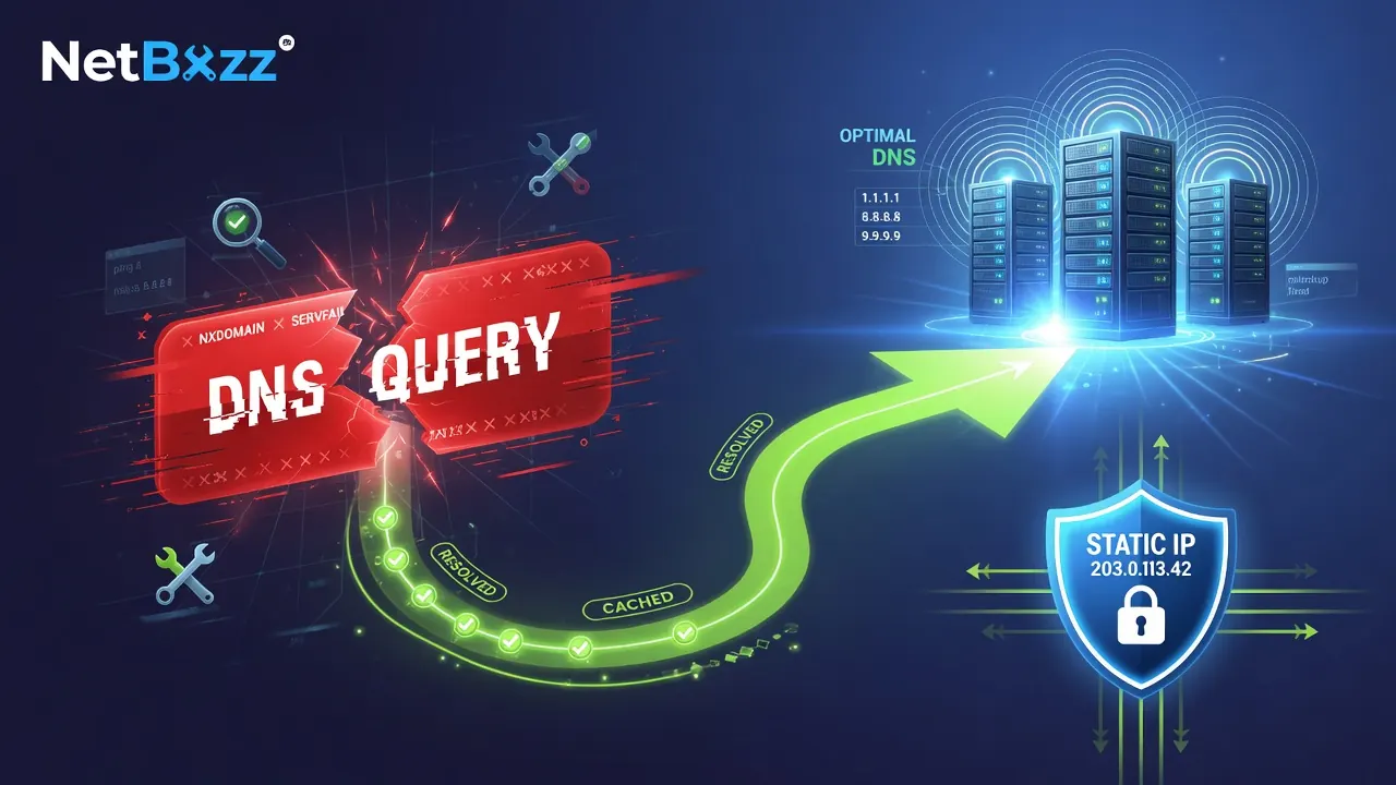 رفع خطای DNS و انتخاب بهترین DNS برای اتصال پایدار آی پی ثابت