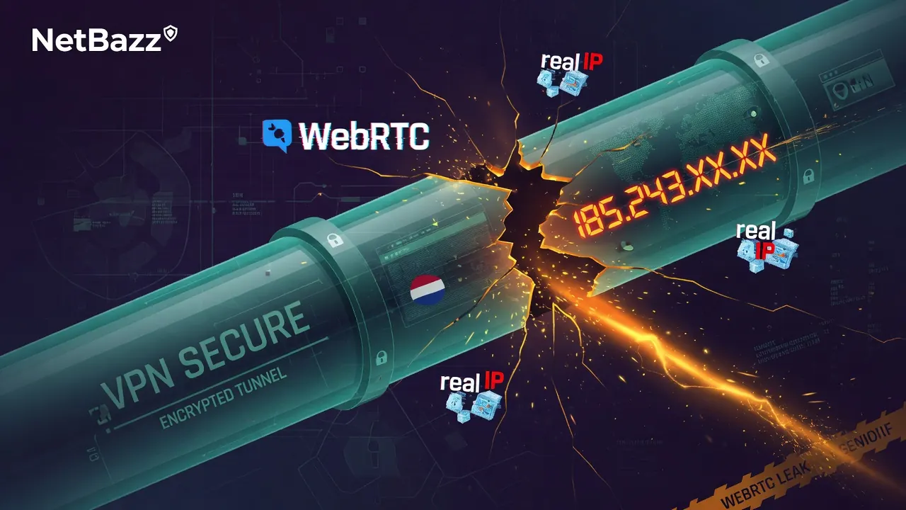 WebRTC Leak؛ نشتی پنهانی که آی‌پی واقعی شما را پشت تونل امن فاش می‌کند